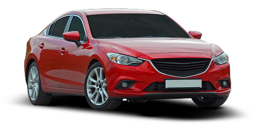 A bright red Mazda 6 sedan parked against a plain white background | Firos Auto House 2