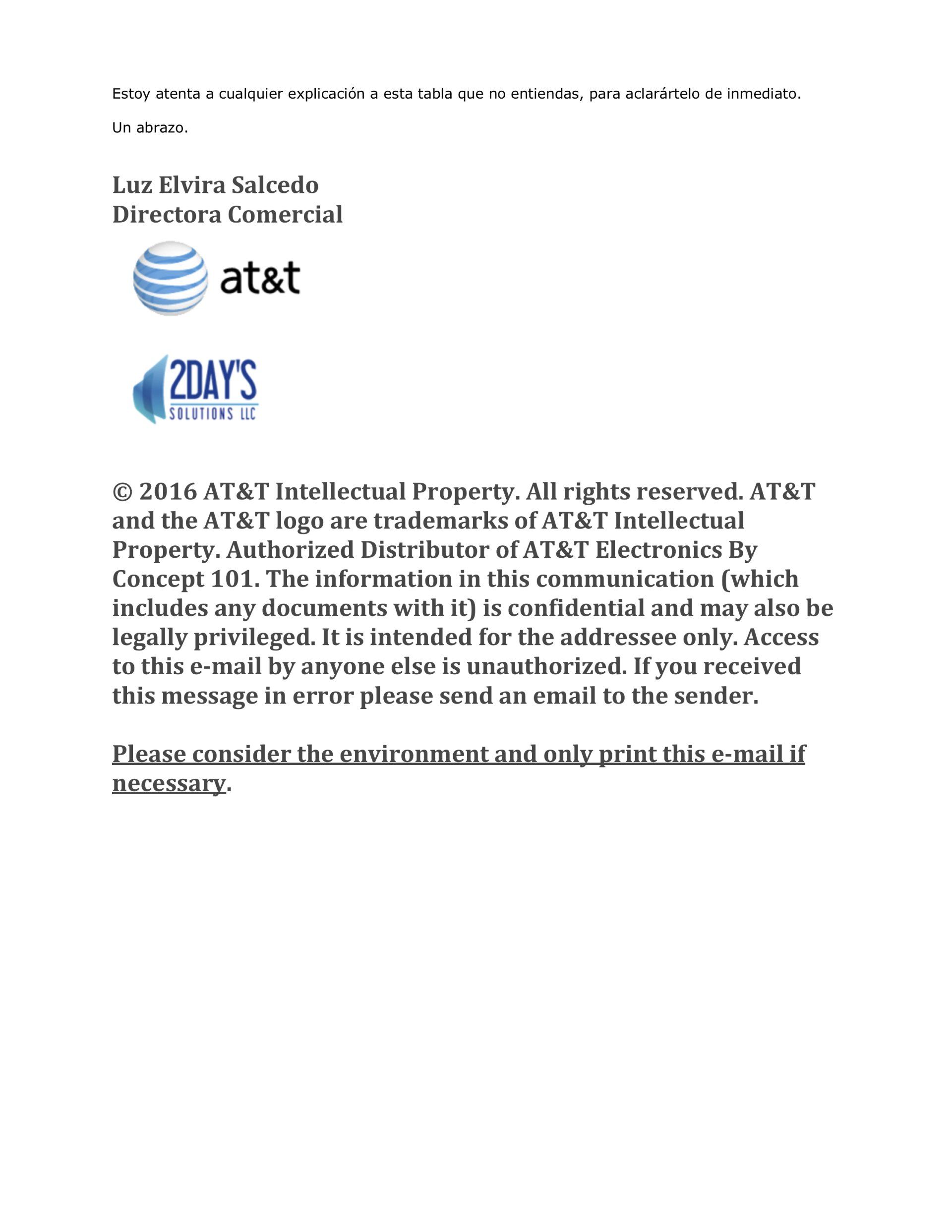 Page 2 of email from Luz Elvira Escobar de Salcedo to Puerto Rico Victim