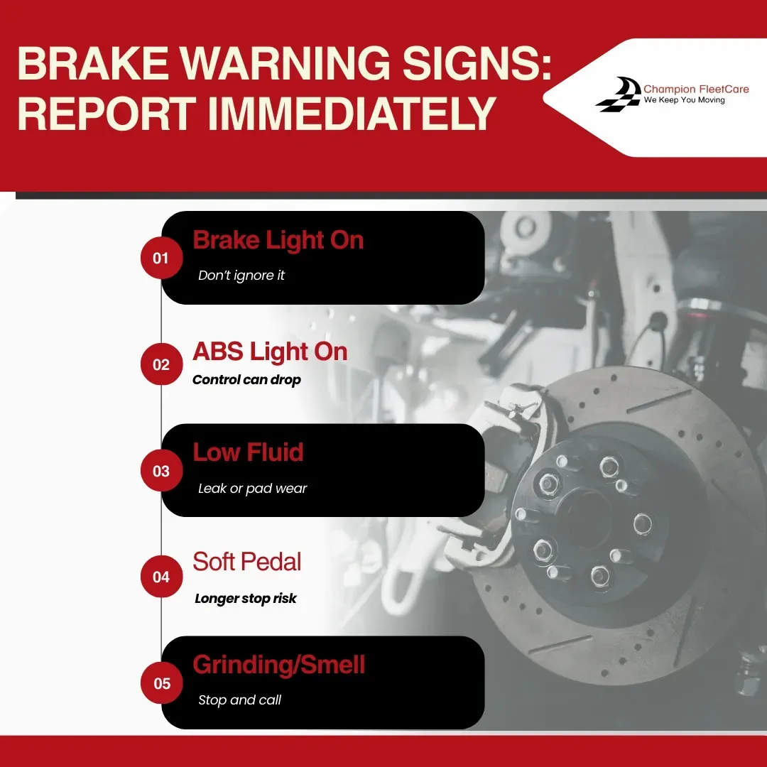 Brake Warning Signs Drivers Should Report Immediately