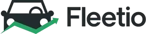 The Fleetio logo: a dark gray car icon with a rising green trend arrow, followed by the word 