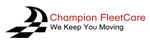 Logo for Champion FleetCare featuring a stylized road graphic and the text 