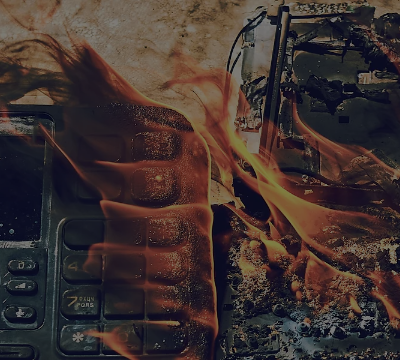 Burning telephone for how to prevent water damage