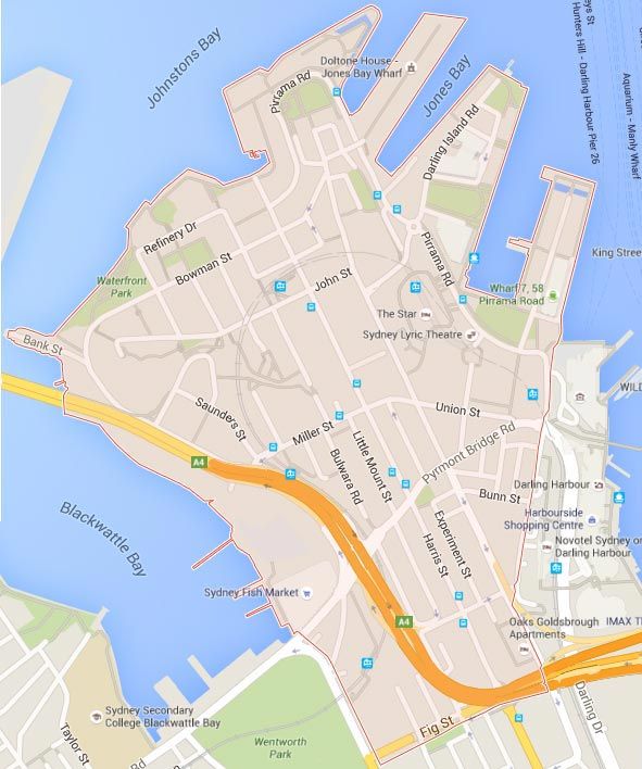 appoint real estate pyrmont area map