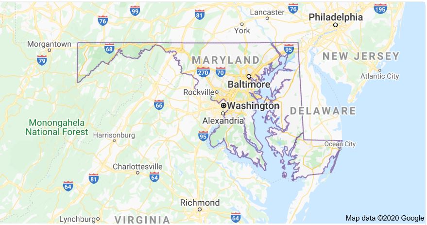 Service Area Map | Baltimore, MD | Arrington Security Investigations