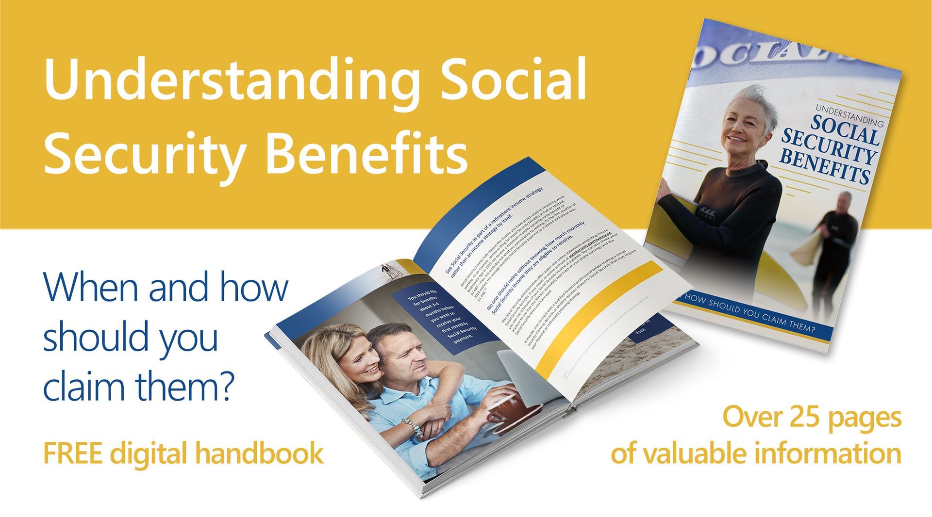 A book is open to a page that says understanding social security benefits