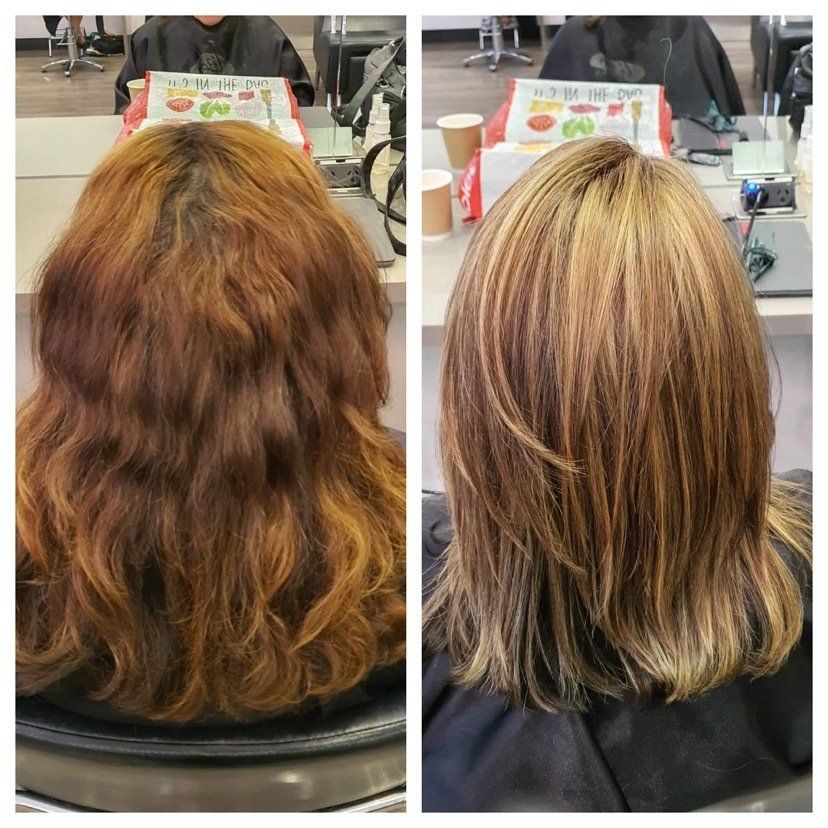 Hair Colour and Straighten — Artistry Of Hair in Redlynch, QLD