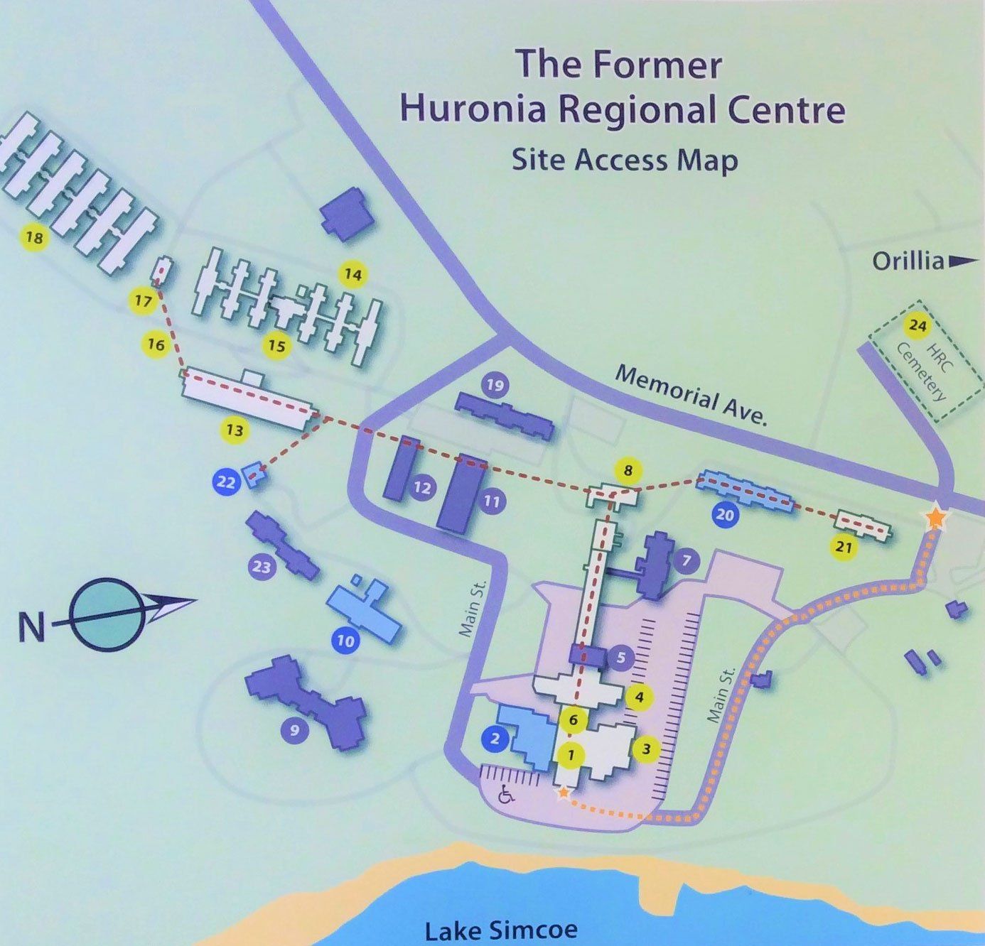 The Former HRC Site Access Map