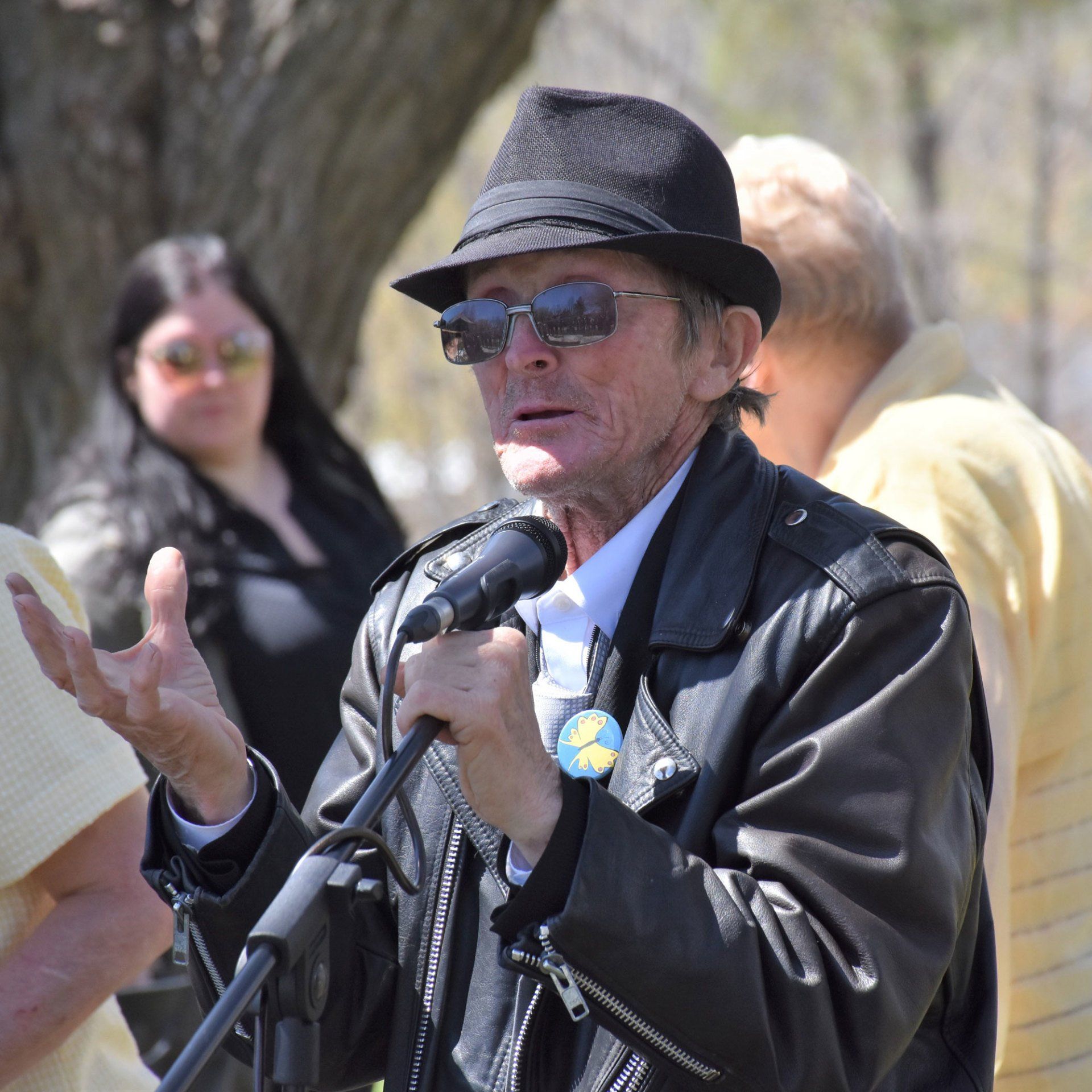Survivors Speaking at Ceremony