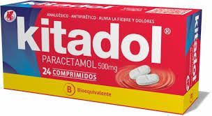Una caja de kitadol paracetamol 500 mg 24 comprimidos.