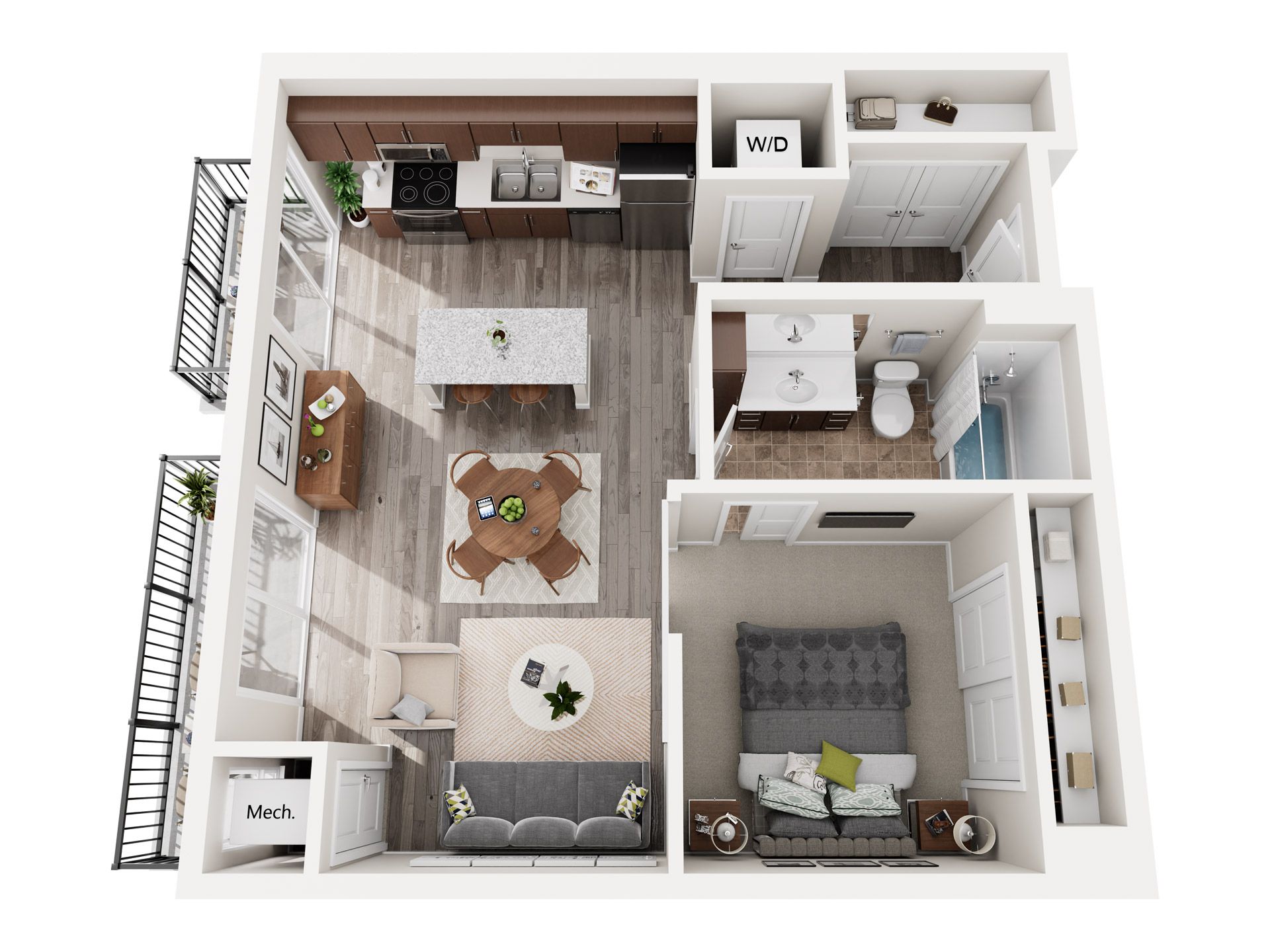 1 Bedroom Floor Plan: Bofferding