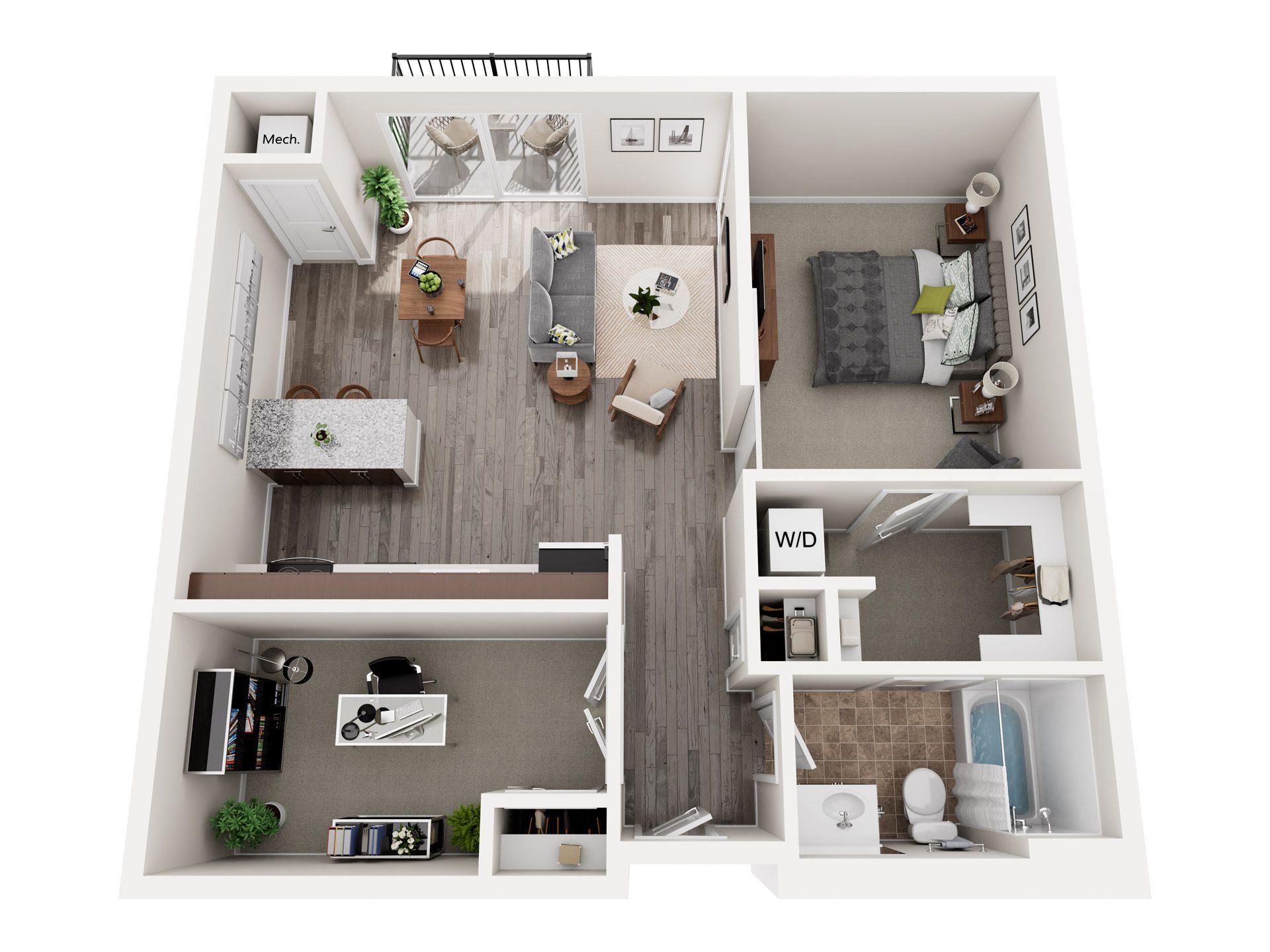 1 Bedroom Floor Plan: Eastman