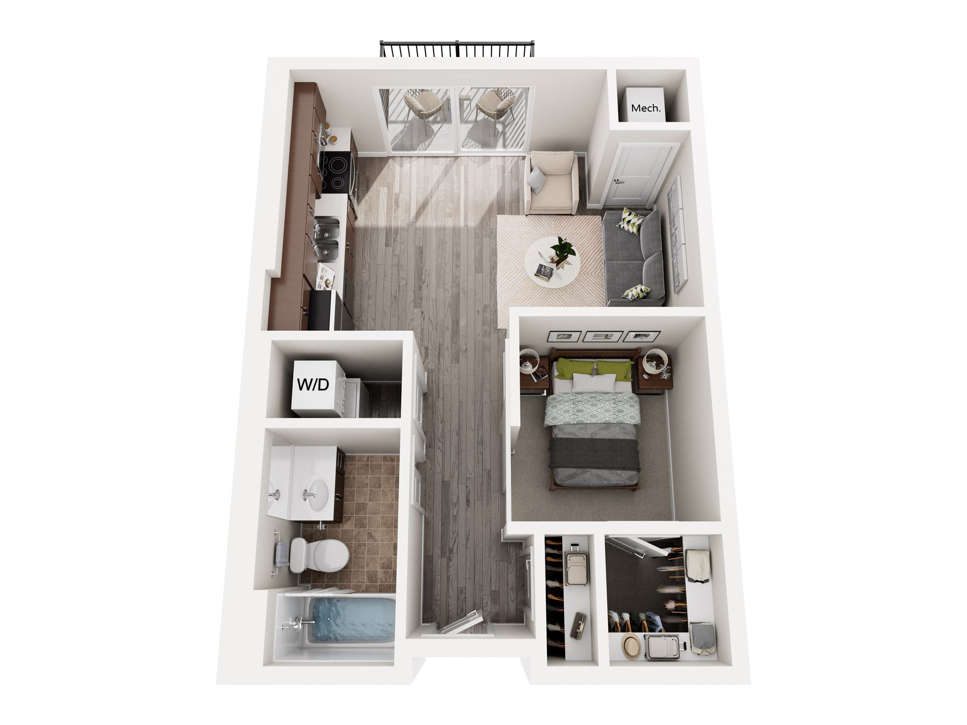 1 Bedroom Floor Plan: Germania