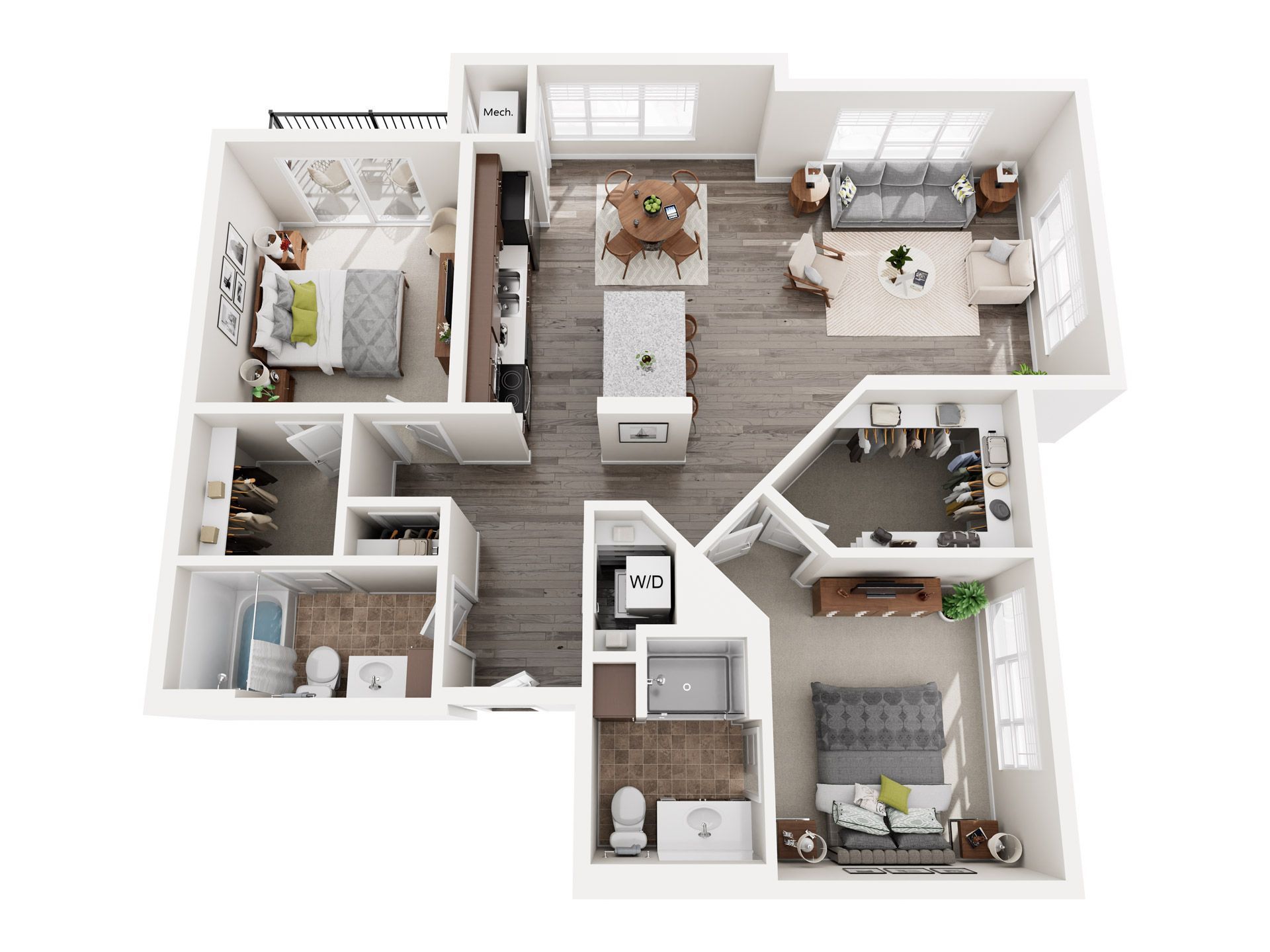 2 Bedroom Floor Plan: Godfrey