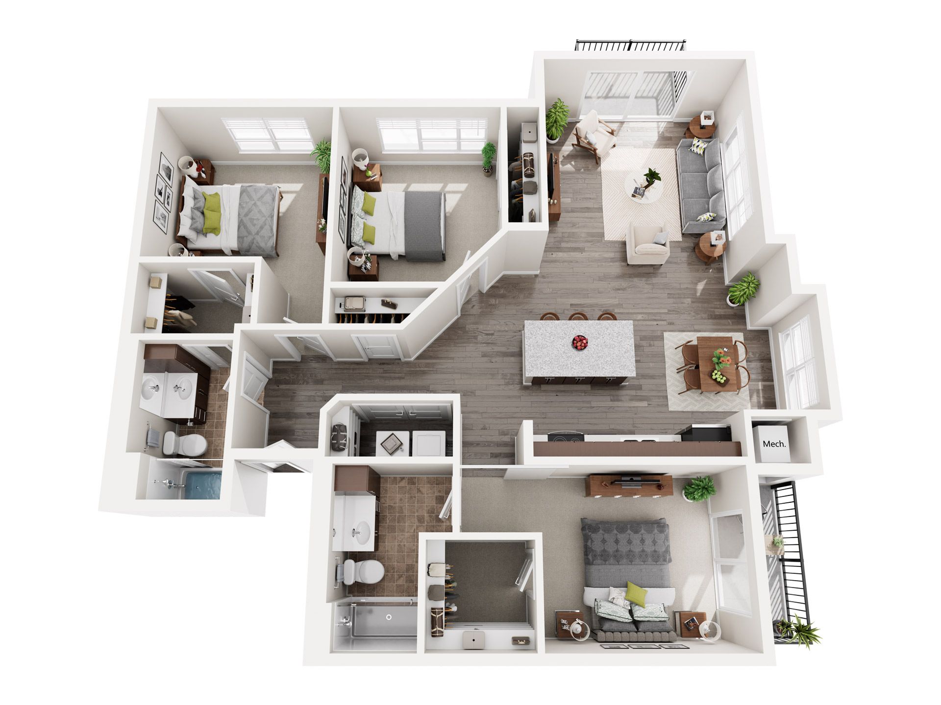 3 Bedroom Floor Plan: Grain Belt