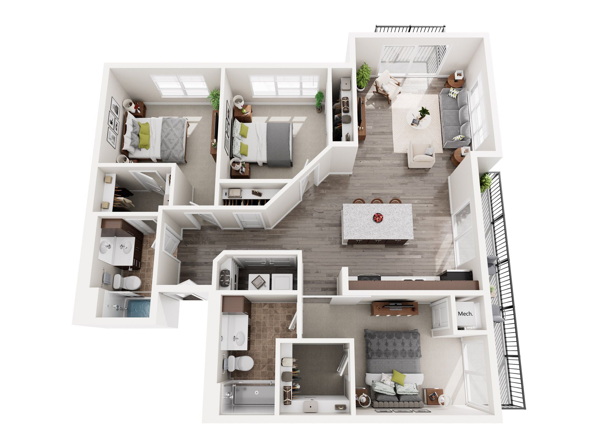 3 Bedroom Floor Plan: Hamm
