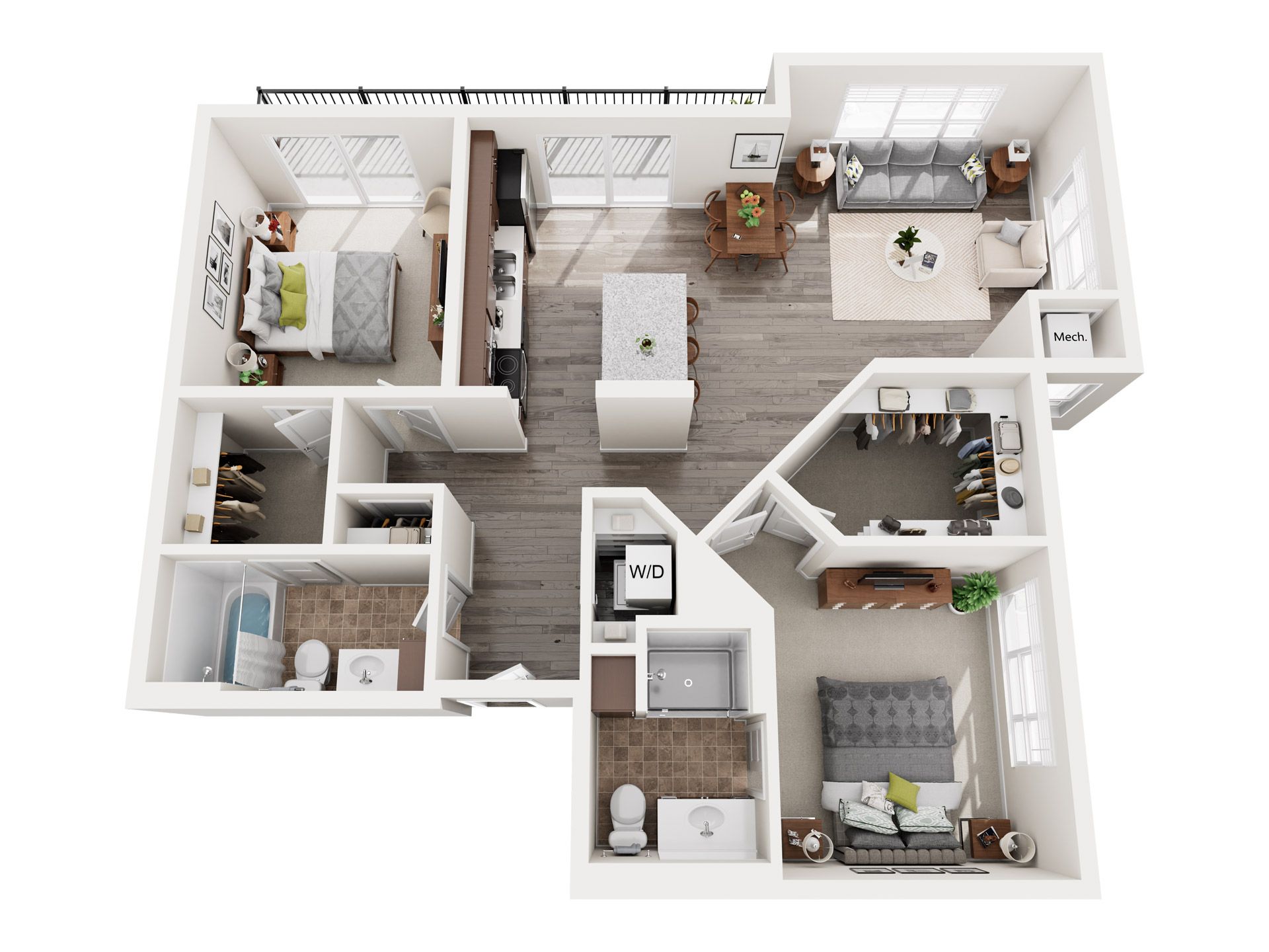 2 Bedroom Floor Plan: Marshall