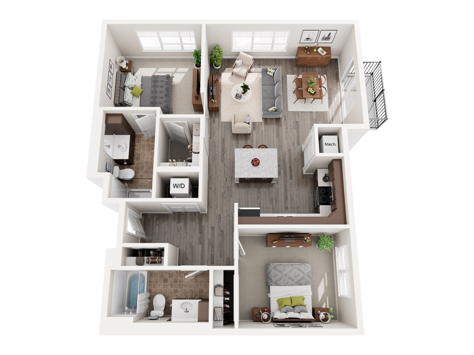 2 Bedroom Floor Plan: Stortz