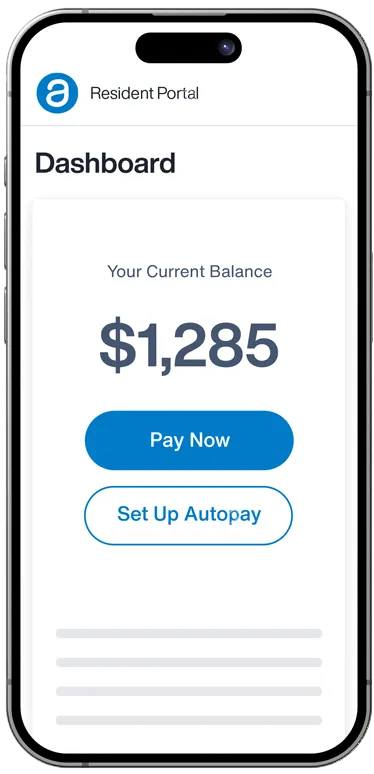 iPhone displaying Online Portal