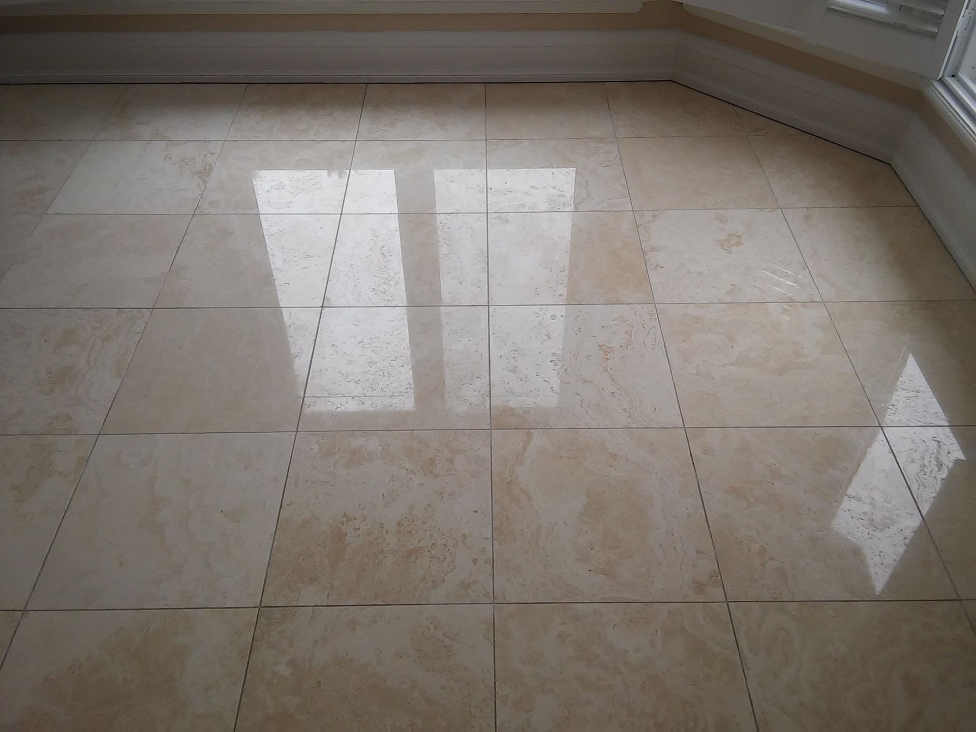 polished tile floor