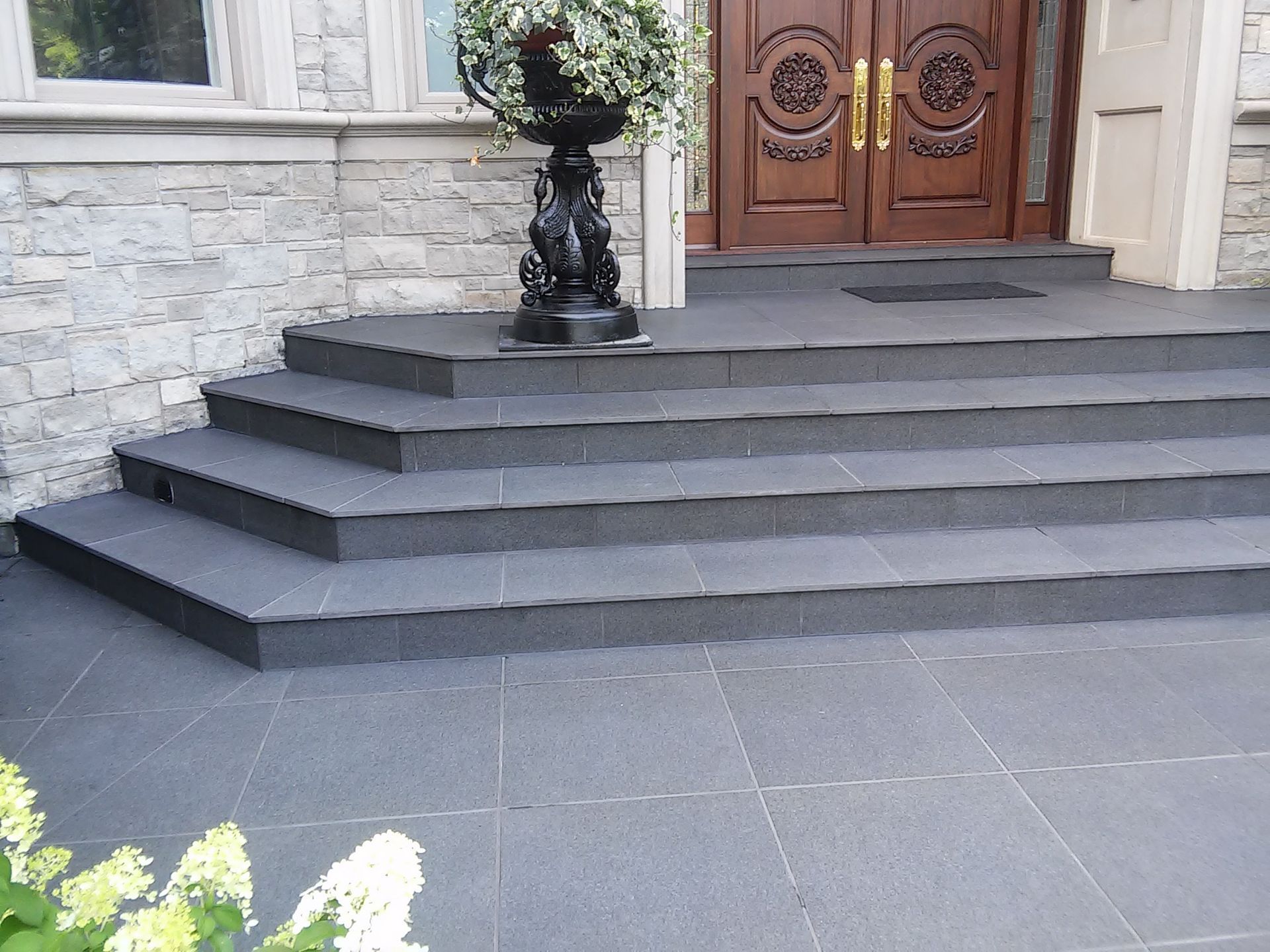 polished concrete stairs