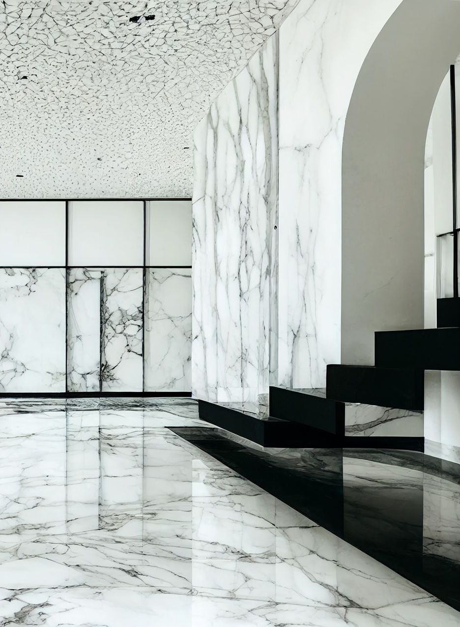 shiny interior with marble