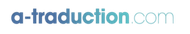Logo for a-traduction.com, in shades of blue.