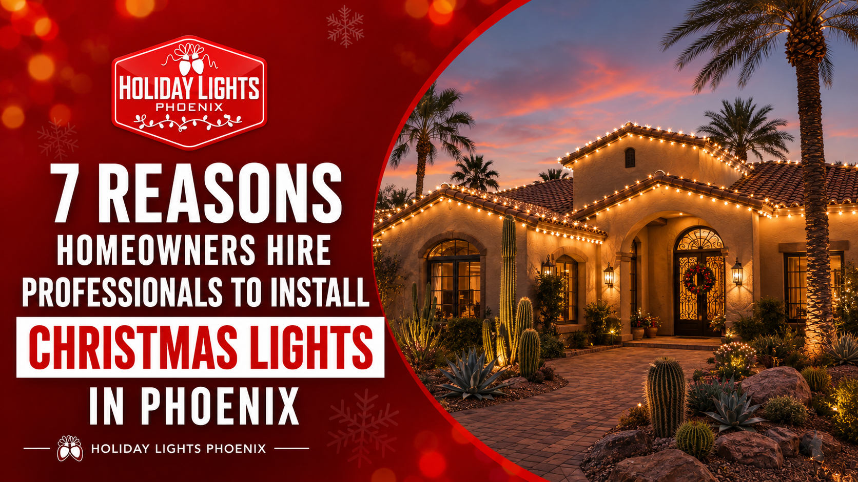 7 Reasons Homeowners Hire Professionals to Install Christmas Lights in Phoenix