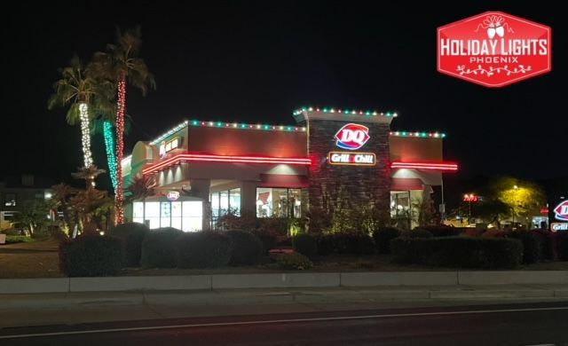 LED Christmas Light Installation at Dairy Queen in Ahwatukee