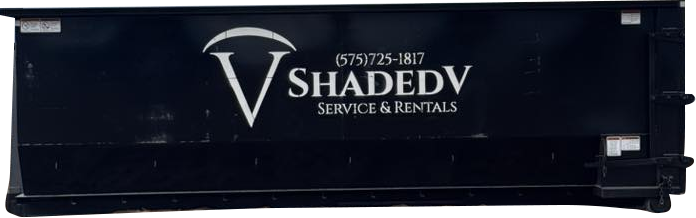 Shaded V Services & Rentals dumpster