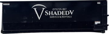 Shaded V Services & Rentals dumpster
