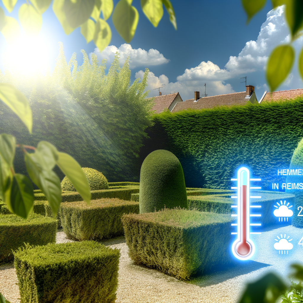 Un thermomètre dans un jardin indique une température de 21 degrés Celsius