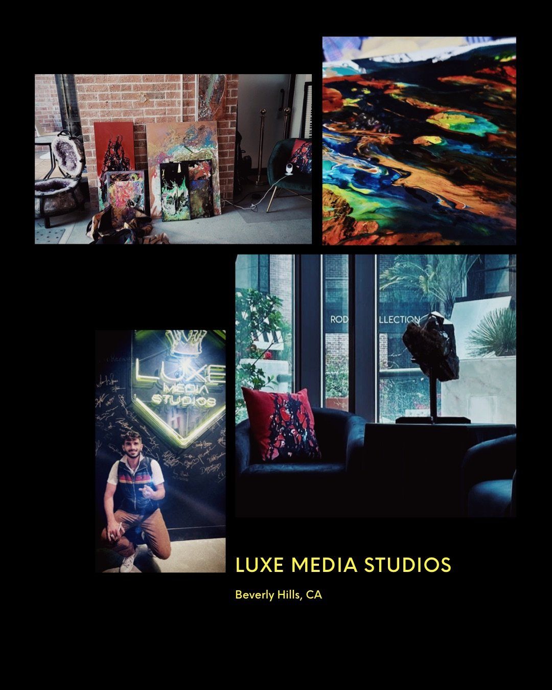 A collage of images from luxe media studios