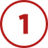 Red number 1 inside a red circle on a white background