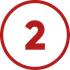 Red circle with a white center and a red number 2 inside.
