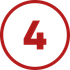 Red circle with a red number 4 inside on a white background