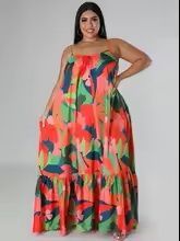 Robes été imprimer ample décontracté