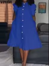  Décontracté boutons amples