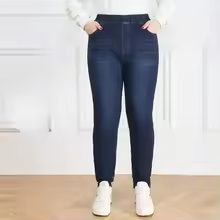 Pantalon élastique crayon, étiré fille Denim vêtements