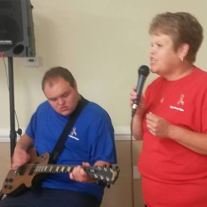 Ben and Donna playing and singing