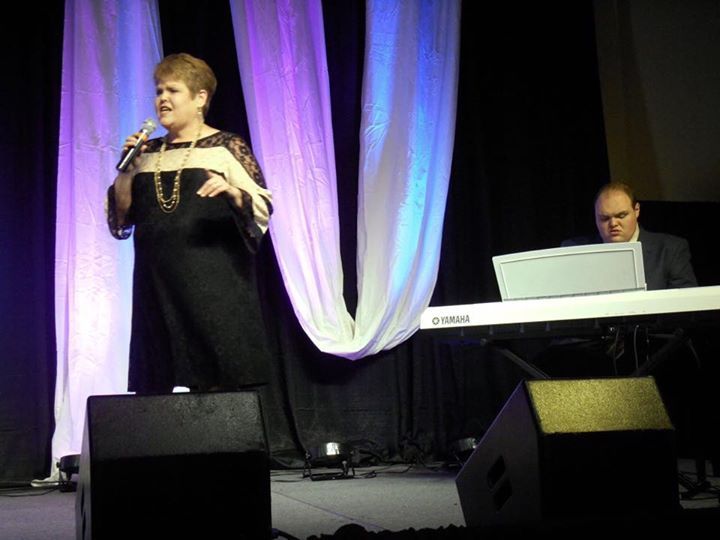 Donna and Ben on stage