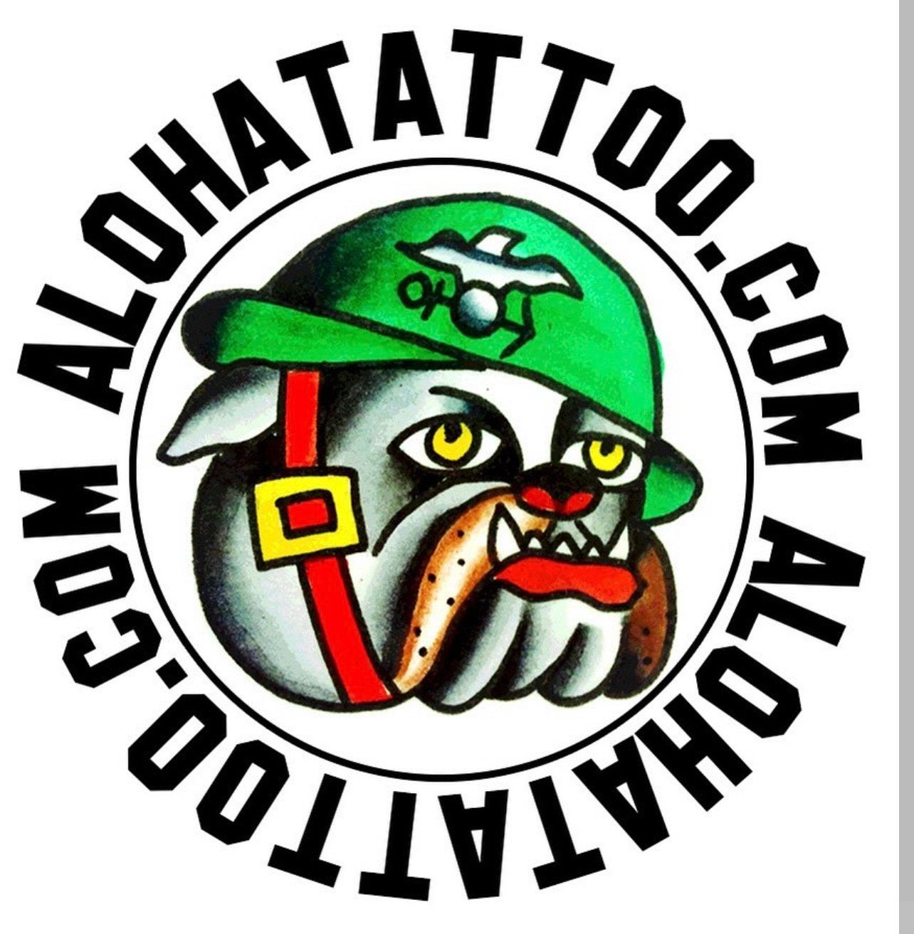 Aloha Tattoo Dog Logo