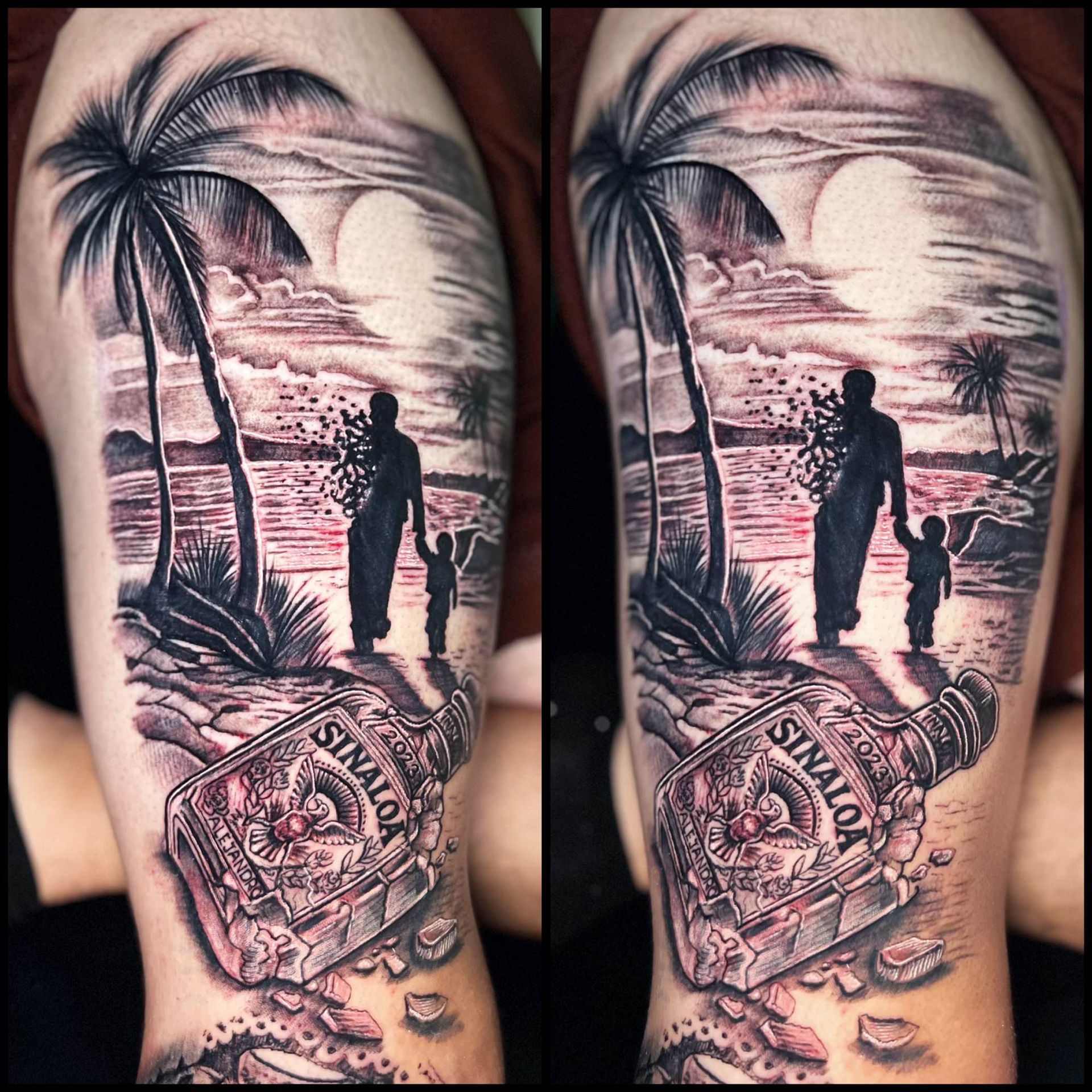 sleeve tattoo by Aloha Tattoo