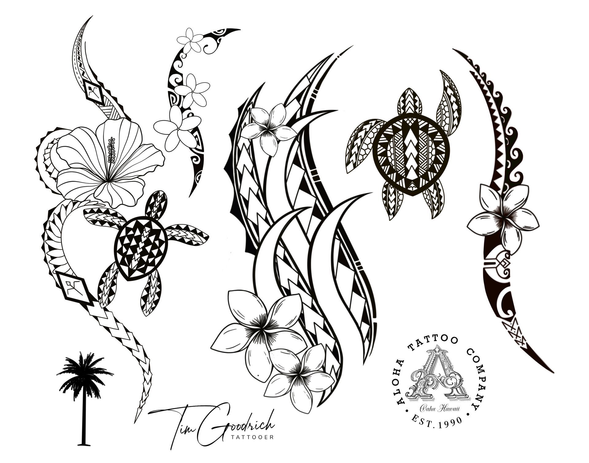 Hawaiian tribal flash tattoo