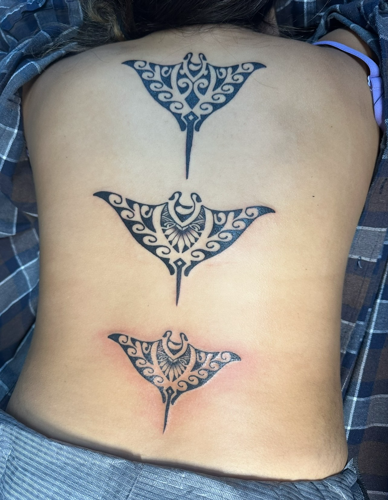 Tribal manta ray by Gabi at Aloha Tattoo