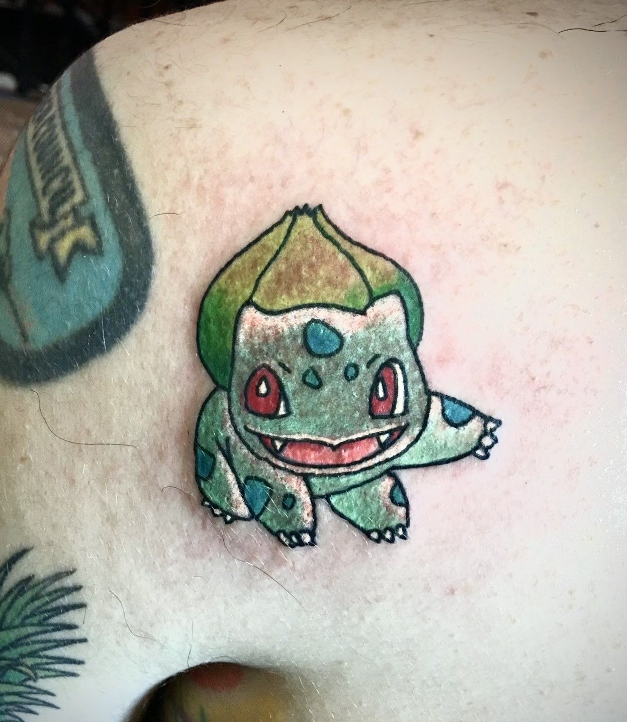 bulbasaur tattoo on shoulder