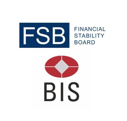 FSB Financial Stability Board and BIS Logos on White Background