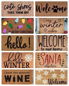 Hello Winter Welcome Door Mat 