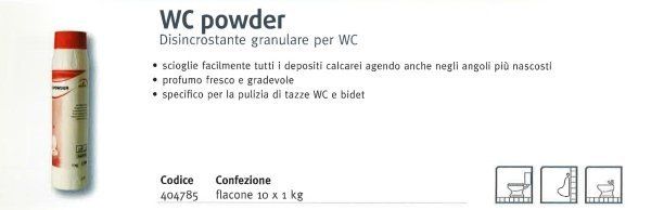 Disincrostante granulare WC powder