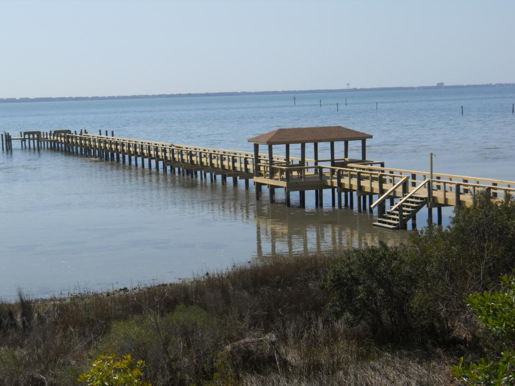Pier with covered area