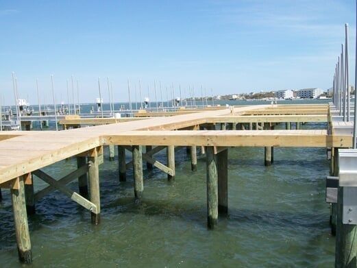 Wooden Dock with Slips